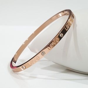 Rose-Gold Love Bangle Bracelet